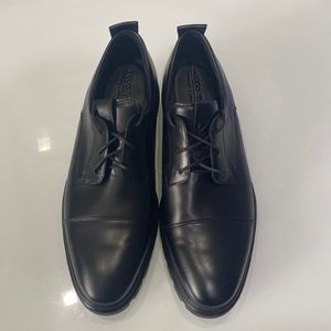 Ecco Citytray Avant Black Leather Shoes